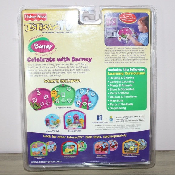 Fisher Price InteracTV DVD Learning System Barney Game NEW 2003 Rare Find - Picture 4 of 5